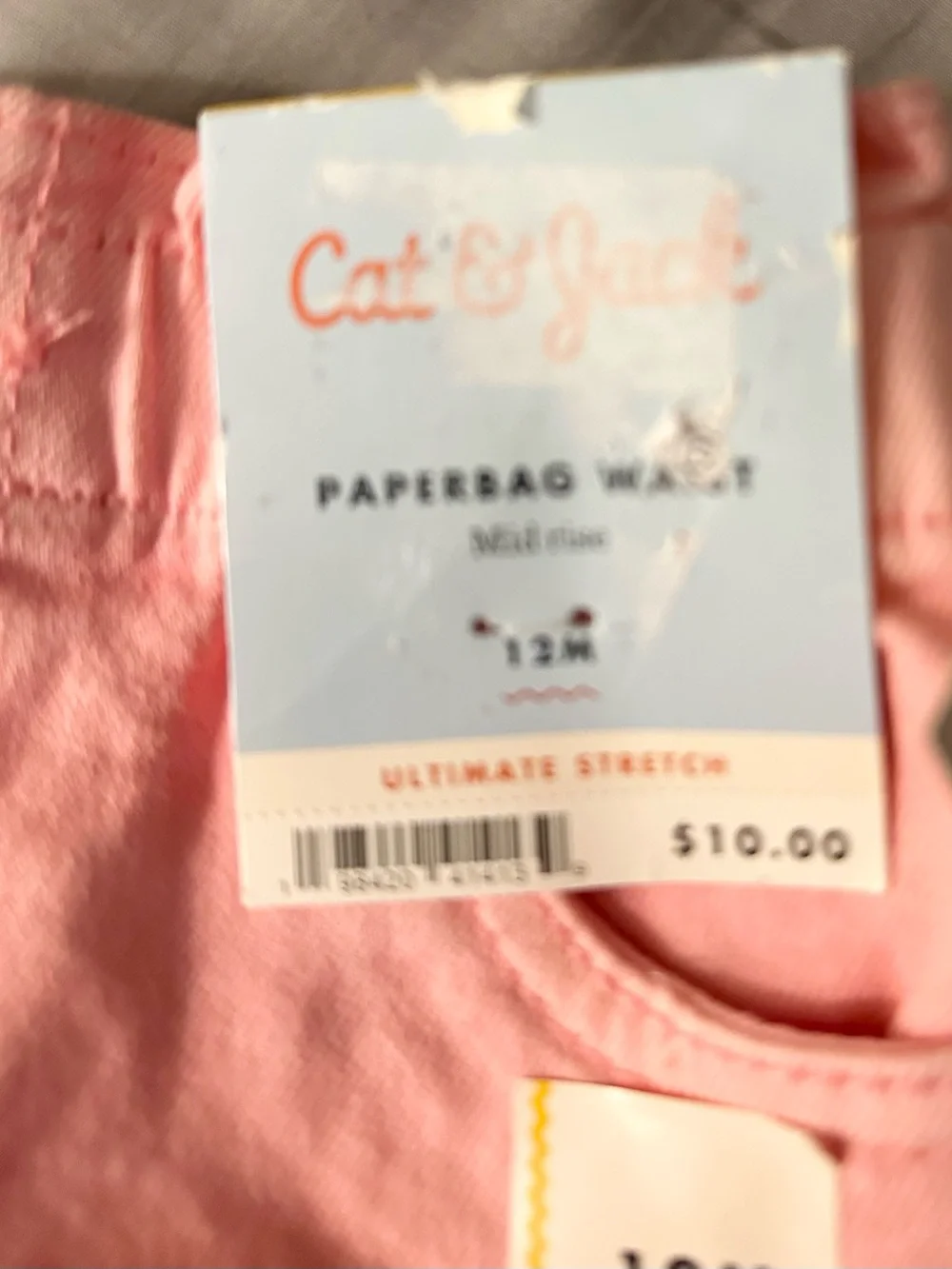 Cat & Jack Light Pink Paperbag Waist Shorts